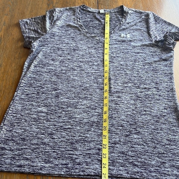Under Armour V-neck Pullover Style 125-8568 Heather Gray Short Sleeves - Picture 8 of 11